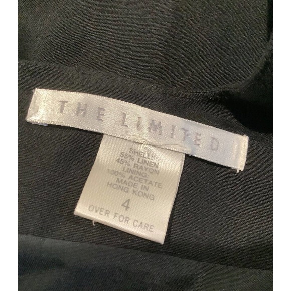 THE LIMITED Sz 4 linen rayon blend square neckline embroidered hem classic dress - Picture 5 of 9